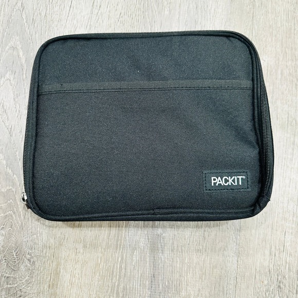 Packit Other - PackIt Freezable Lunch Bag Black EcoFreeze Built-in Cooling Zip Closure Portable